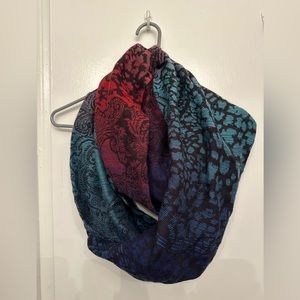 "Ahujasons" Scarf Red Blue Purple Teal